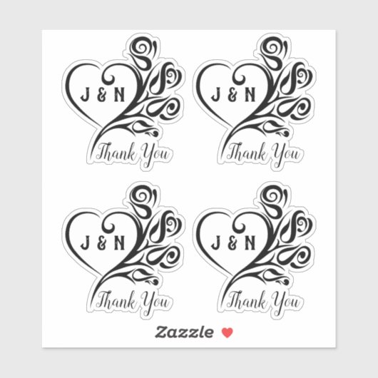 Gepersonaliseerde dank u duidelijke vinyl Stickers (Vel)