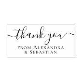 Gepersonaliseerde dank u elegante scroll tekst rubberstempel (Afrduk)