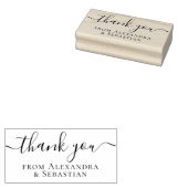 Gepersonaliseerde dank u elegante scroll tekst rubberstempel (Gestempeld)