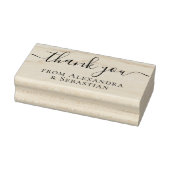 Gepersonaliseerde dank u elegante scroll tekst rubberstempel (Stempel)
