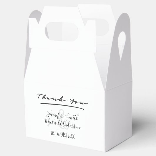 Gepersonaliseerde dank U Favorieten Toevoegen Name Bedankdoosjes (Geopend)