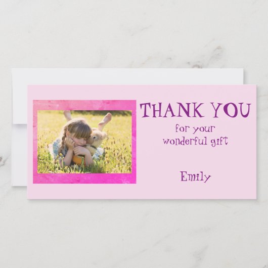 Gepersonaliseerde Dank u Foto Bedankkaart (Voorkant)