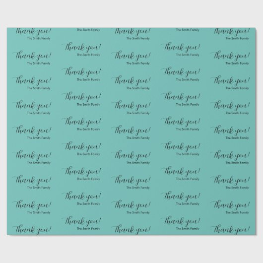 Gepersonaliseerde dank u geschenk wrapper cadeaupapier (Vlak)