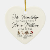 Gepersonaliseerde Dank u Gift Beste Vriend Kerstmi Keramisch Ornament (Voorkant)