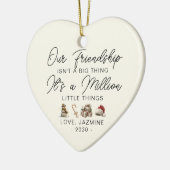 Gepersonaliseerde Dank u Gift Beste Vriend Kerstmi Keramisch Ornament (Links)