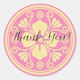 Gepersonaliseerde dank u Hanabishi Ronde Sticker