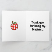 Gepersonaliseerde Dank u Leraar Celebration Tree Kaart (Binnen)