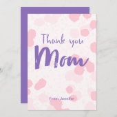 Gepersonaliseerde dank u Mam Moederdag Kaart (Voorkant / Achterkant)