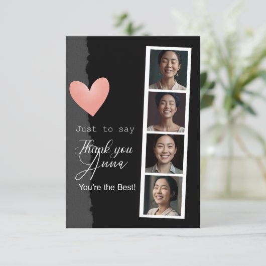 Gepersonaliseerde Dank u Plat Wenskaart Bedankkaart (Staand voorkant)