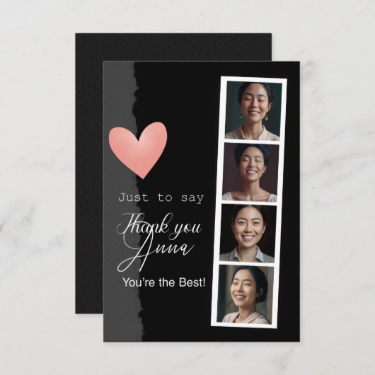 Gepersonaliseerde Dank u Plat Wenskaart Bedankkaart (Voorkant / Achterkant)