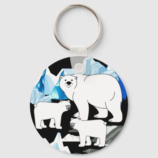 Gepersonaliseerde dank u Polar Beer Sleutelhanger (Voorkant)