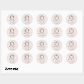 Gepersonaliseerde dank u ronde Stickers (Vel)
