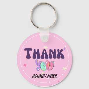 Gepersonaliseerde dank u Sleutelhanger - aangepast