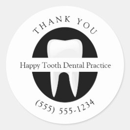 Gepersonaliseerde dank u Tandheelkundige Orthodont Ronde Sticker