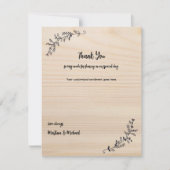 Gepersonaliseerde dank u van het paar rustieke Kaa Bedankkaart (Voorkant)