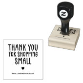 Gepersonaliseerde dank u voor het winkelen klein rubberstempel (Gestempeld)