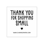 Gepersonaliseerde dank u voor het winkelen klein rubberstempel (Afrduk)