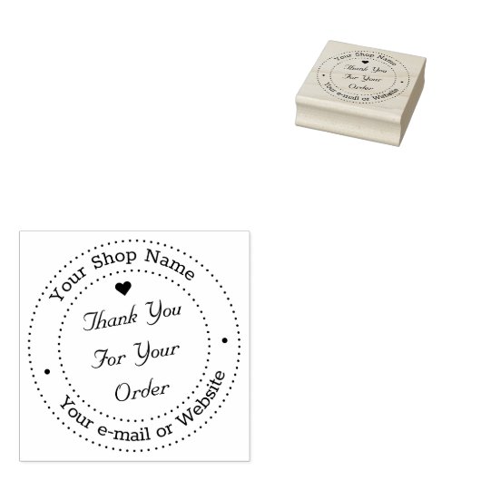 Gepersonaliseerde dank u voor uw bestelbedrijf rubberstempel (Gestempeld)
