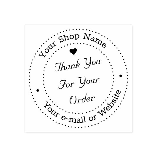 Gepersonaliseerde dank u voor uw bestelbedrijf rubberstempel (Afrduk)