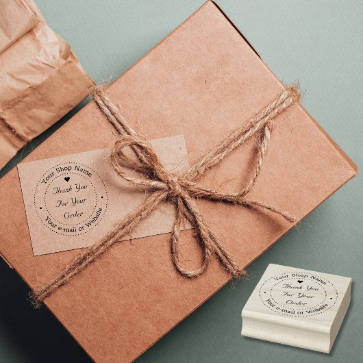 Gepersonaliseerde dank u voor uw bestelbedrijf rubberstempel