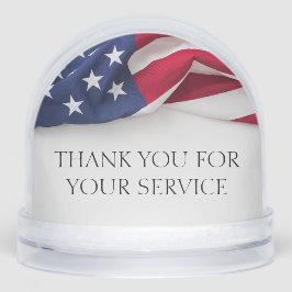 Gepersonaliseerde dank u voor uw service Amerikaan Sneeuwbol