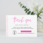 Gepersonaliseerde dank u voor uw Visitekaartjes Bedankkaart (Staand voorkant)