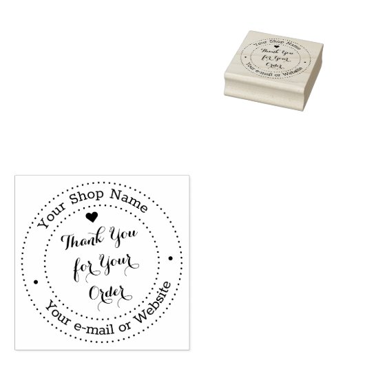 Gepersonaliseerde dank u voor uw zakelijke bestell rubberstempel (Gestempeld)