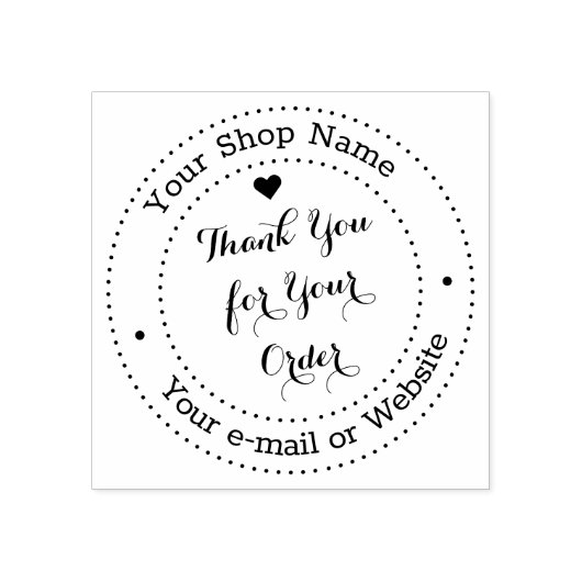 Gepersonaliseerde dank u voor uw zakelijke bestell rubberstempel (Afrduk)