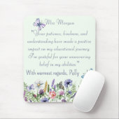 Gepersonaliseerde dank u Waterverf Wildflower Muismat (Met muis)