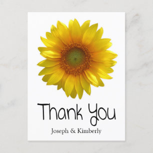 Gepersonaliseerde Dank u Zonnebloem Groet Briefkaa Briefkaart
