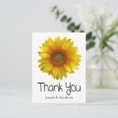 Gepersonaliseerde Dank u Zonnebloem Groet Briefkaa Briefkaart (Staand voorkant)