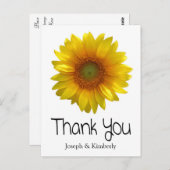 Gepersonaliseerde Dank u Zonnebloem Groet Briefkaa Briefkaart (Voorkant / Achterkant)