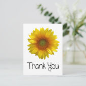 Gepersonaliseerde Dank u Zonnebloem Groet Briefkaa Briefkaart (Staand voorkant)