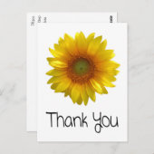 Gepersonaliseerde Dank u Zonnebloem Groet Briefkaa Briefkaart (Voorkant / Achterkant)