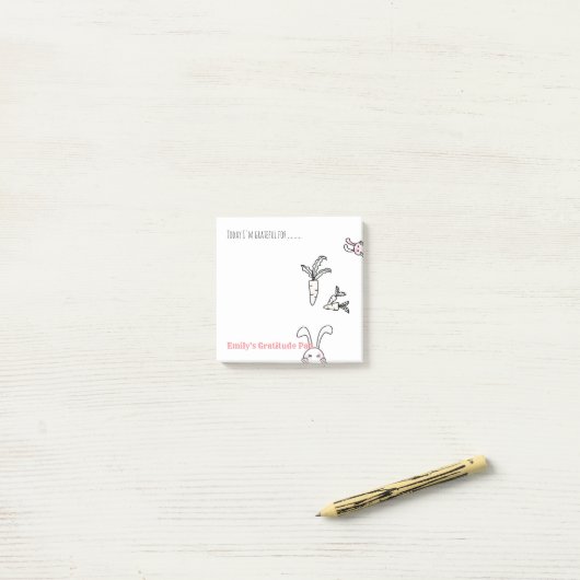 Gepersonaliseerde dankbaarheid Notelets - Leave Th Post-it® Notes (Op bureau)