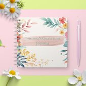 Gepersonaliseerde Dankbaarheid Tijdschrift bloemen Notitieboek