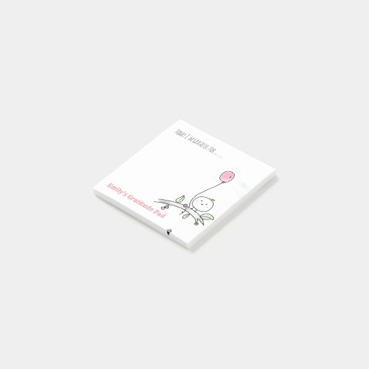 Gepersonaliseerde Dankbaarheidsnotities - Deel Bed Post-it® Notes (Schuin)