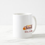 Gepersonaliseerde Dankbare Leraar Thanksgiving Koffiemok (Voorkant rechts)