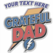 Gepersonaliseerde Dankbare Papa Superheld Sticker (Voorkant)