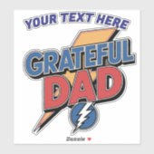 Gepersonaliseerde Dankbare Papa Superheld Sticker (Vel)