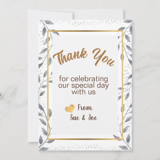 Gepersonaliseerde dankjewel Kaartgroeten Feestdagenkaart (Voorkant)