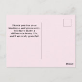 Gepersonaliseerde dankjewel moderne roze nagellak briefkaart (Achterkant)