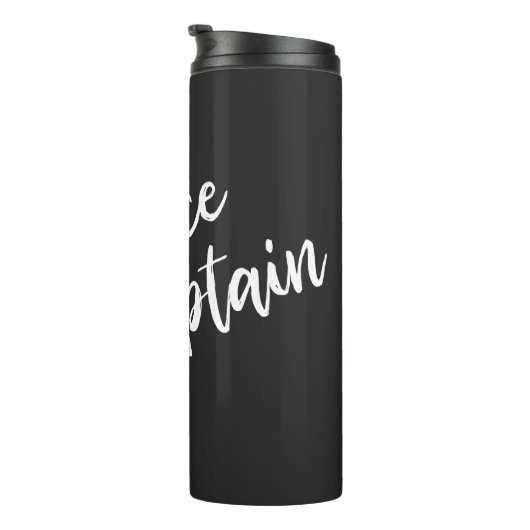 Gepersonaliseerde Dans Kapitein Choreograaf Zwart Thermosbeker (Geroteerd rechts)