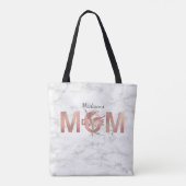 Gepersonaliseerde Dans Mama Roos Goud Glitter Marm Tote Bag (Achterkant)