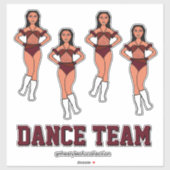 Gepersonaliseerde Dans Team Chocolate Cosmos #2 St Sticker (Vel)
