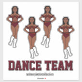 Gepersonaliseerde Dans Team Chocolate Cosmos Stone Sticker (Vel)