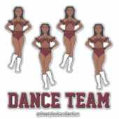 Gepersonaliseerde Dans Team Chocolate Cosmos Stone Sticker (Voorkant)