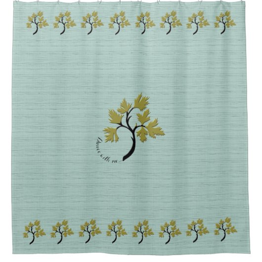 Gepersonaliseerde dansboom Olijfgroen Douchegordijn (Voorkant)