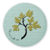 Gepersonaliseerde dansboom Olijfgroen Keramische Knop (Voorkant)