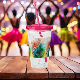 Gepersonaliseerde danser Acryl Tumbler Drinkbeker